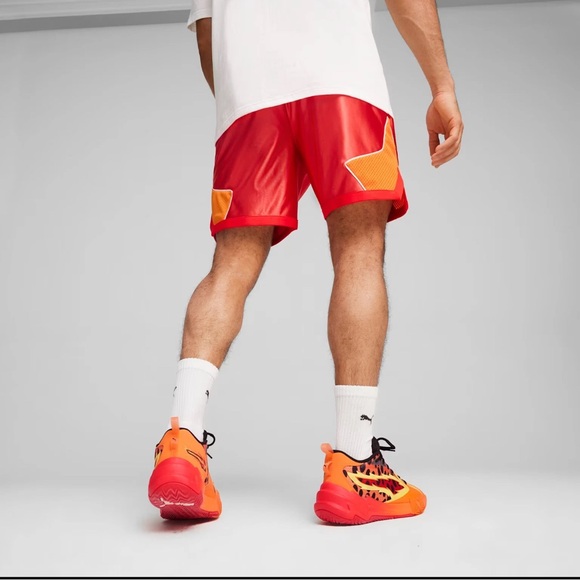 PUMA Basketball x Cheetos Dazzle Shorts “Rickie Orange” (Men’s Size Small) NWT - Picture 11 of 13